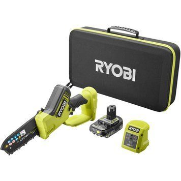 Ryobi Пила цепная аккумуляторная ONE+ HP RY18PSX15A-120T 18B 1х2А&middot;час ЗП шина 15см бесщеточная 6м/с 1.19кг кейс 5133005899 фото