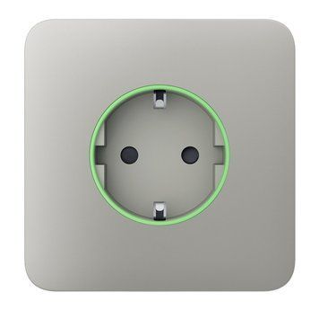 Ajax Передня панель для вбудованої розетки SoloCover for Outlet smart, Jeweler, бездротова, oyster 000038785 фото