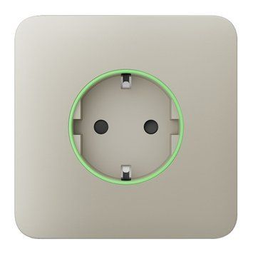 Ajax Передня панель для вбудованої розетки SoloCover for Outlet smart, Jeweler, бездротова, ivory 000038796 фото